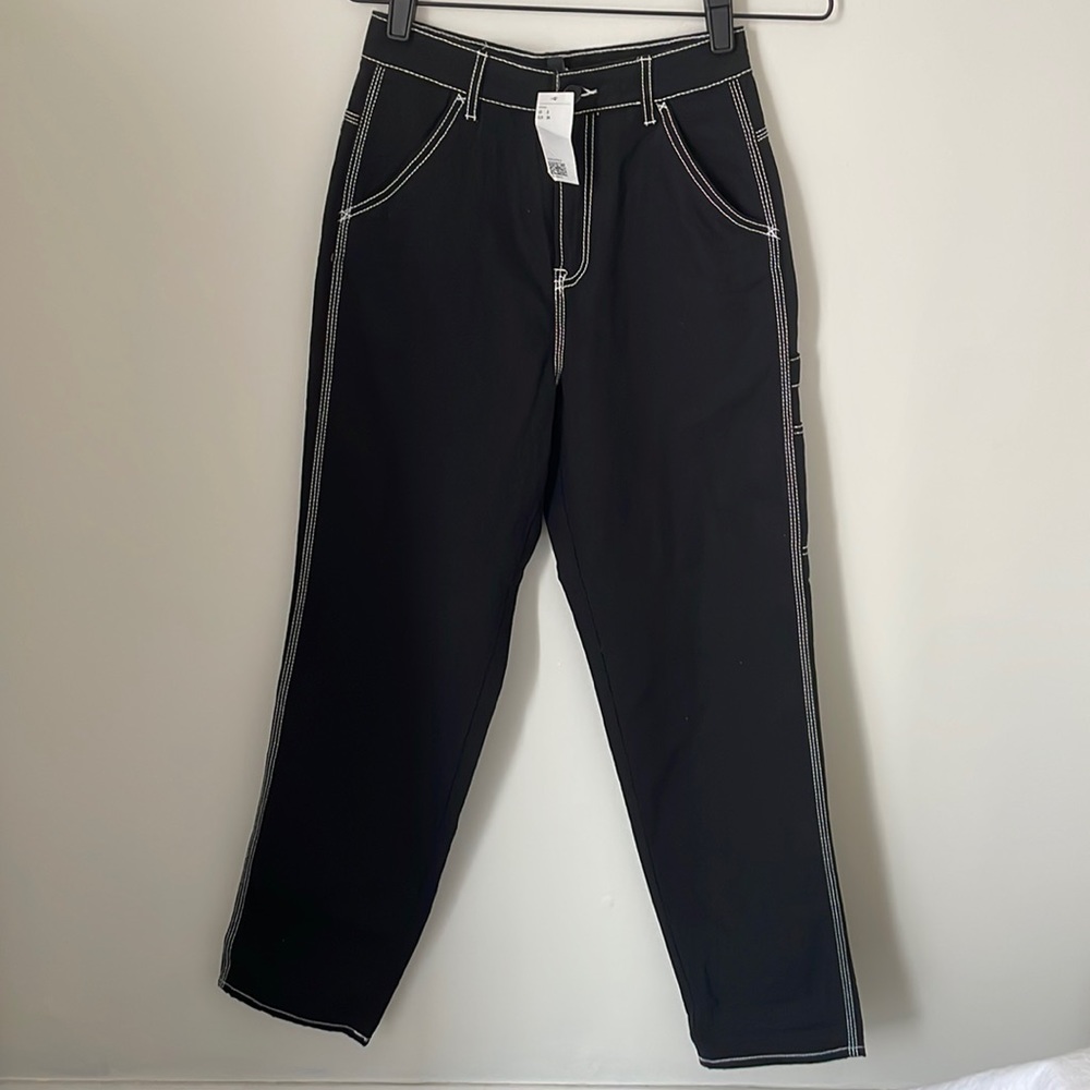 NWT H&M black cargo pants size 4